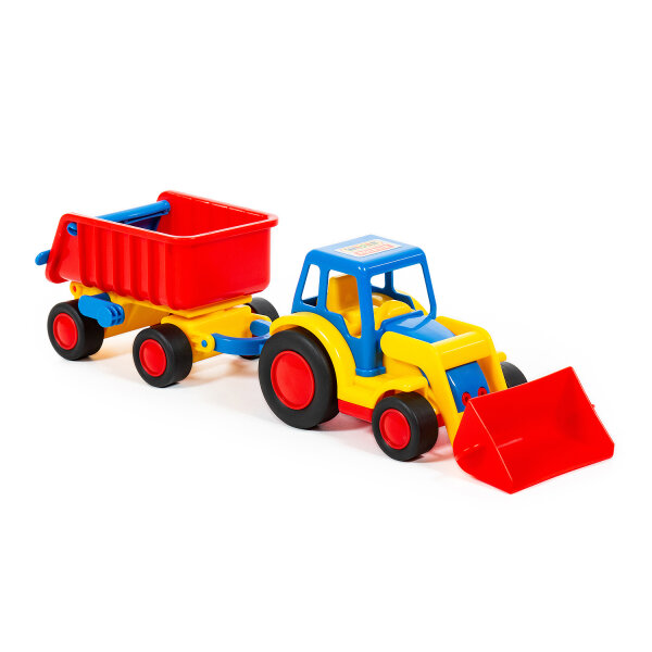 Basics Traktor mit Schaufel mit Hänger