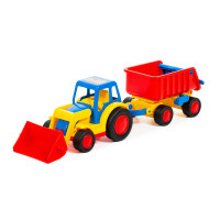 Basics Traktor mit Schaufel mit Hänger