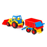 Basics Traktor mit Schaufel mit Hänger