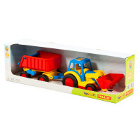 Basics Traktor mit Schaufel mit Hänger