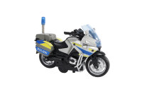 Polizeimotorrad mit Rückzug + Licht & Sound 13 cm