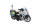 Polizeimotorrad mit Rückzug + Licht & Sound 13 cm