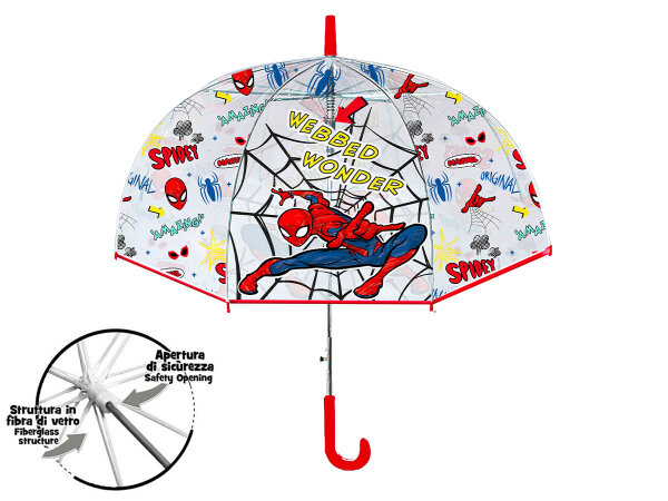Spider-Man Regenschirm transparent