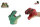 Handpuppe Dino 14 cm, 2-fach sortiert