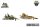 Kampfjet mit Rückzug + Licht & Sound 19 cm 2-fach sortiert