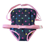 Puppen-Tragesitz soft mit Herz 33 cm