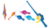 Fishing set with fish 50 cm 3 assorted